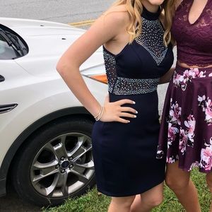 Navy blue homecoming dress